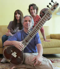 Photo of Joe, his wife Daria, and Amy Wigton at a recording session for her Album, ‘Strawberry Fields Forever, Songs by the Beatles’