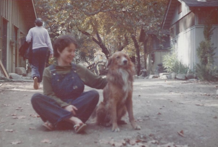 Tassajara dog Noah with Daya Goldschlag